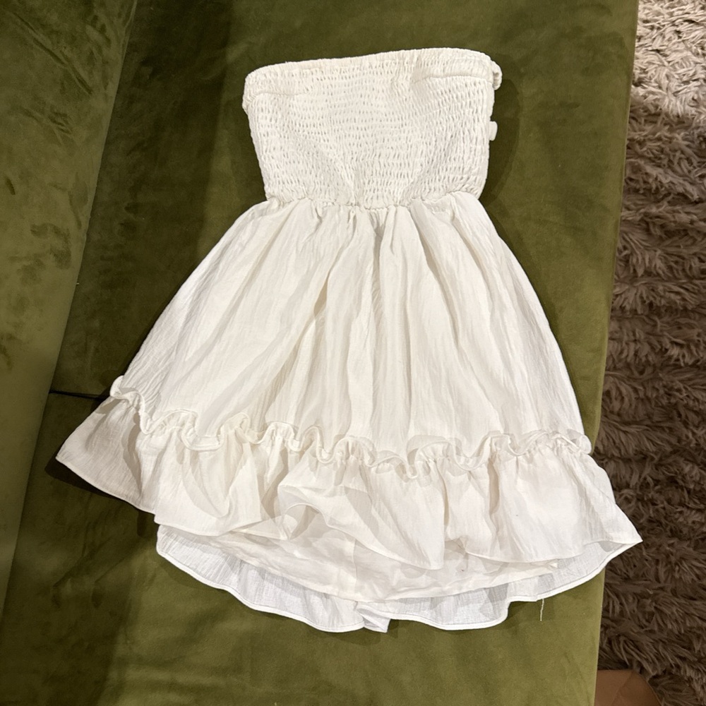 Beginning Boutique White Ruffle Dress